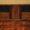George III inlaid walnut bureau interior door