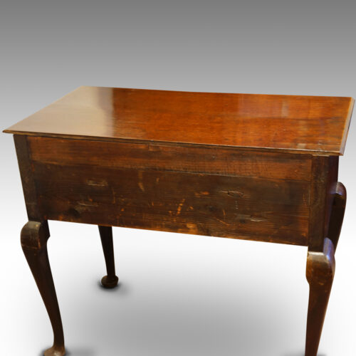 Georgian oak lowboy rear