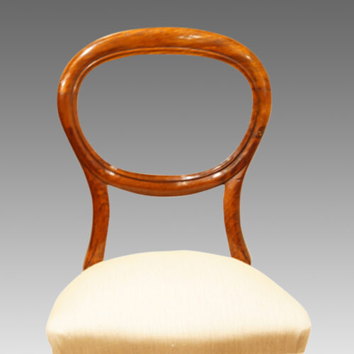 Set of 6 Victorian mahogany balloon back dining chairs back