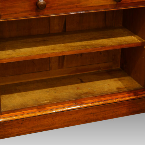 Victorian bookcase, interior