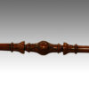 Victorian shaped inlaid walnut cardtable pole stretcher