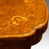 Victorian shaped inlaid walnut cardtable inlay detail