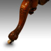 Victorian shaped inlaid walnut cardtable leg