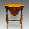 Victorian inlaid walnut shaped work-table