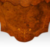 Victorian inlaid walnut shaped work-table detail