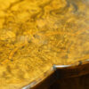 Victorian inlaid walnut shaped work-table inlay detail