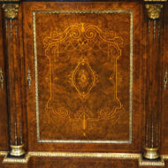 Victorian inlaid walnut credenza