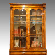 William IV rosewood bookcase glazed top