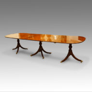 Edwardian 3- pillar dining table