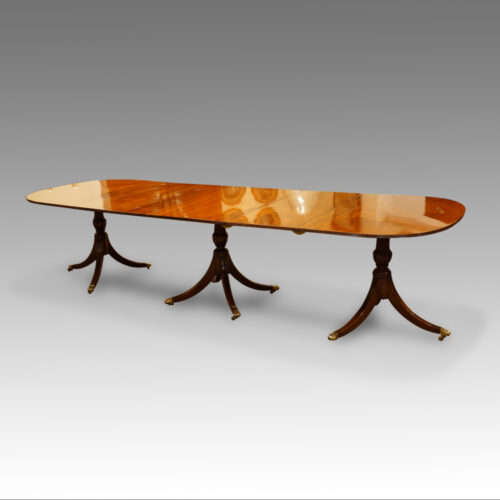 Edwardian 3- pillar dining table