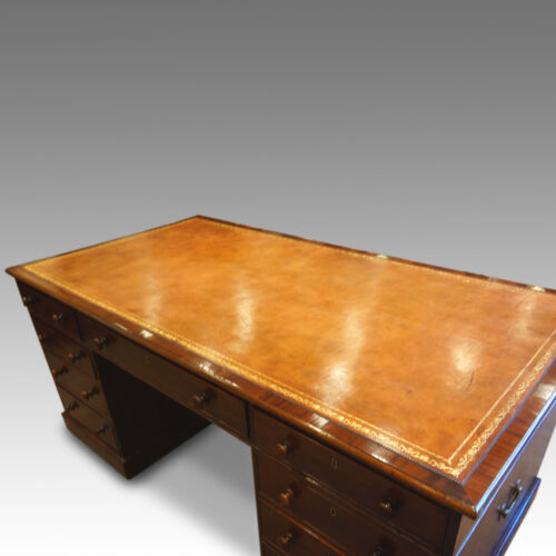 Georgian mahogany partners desk,7