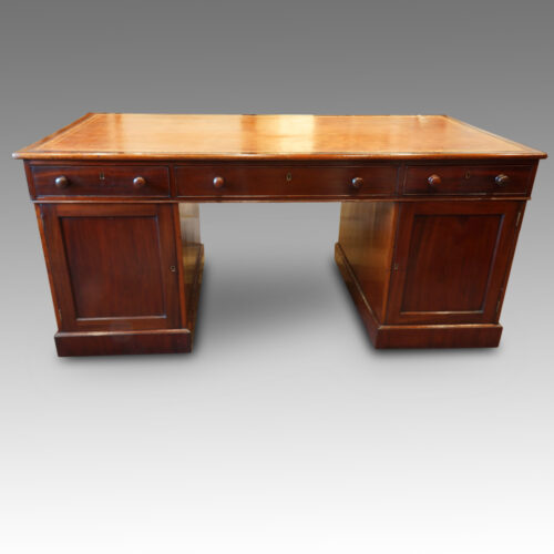 Georgian mahogany partners desk,4