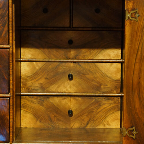 Queen Anne walnut fitted cabinet door