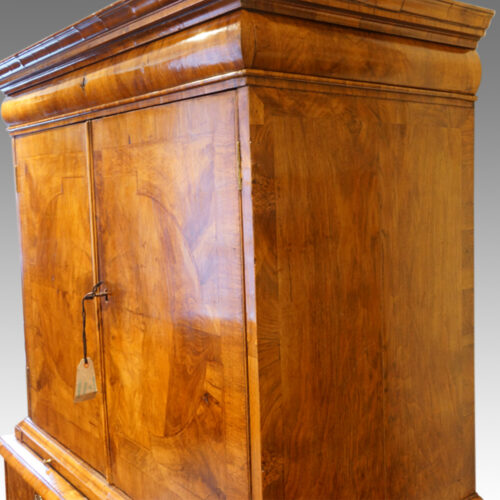 Queen Anne walnut fitted cabinet side