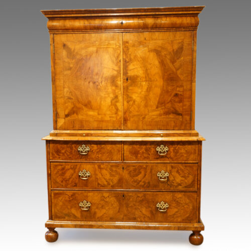 Queen Anne walnut fitted cabinet