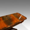 Regency brass inlaid sofa table on scroll feet,2