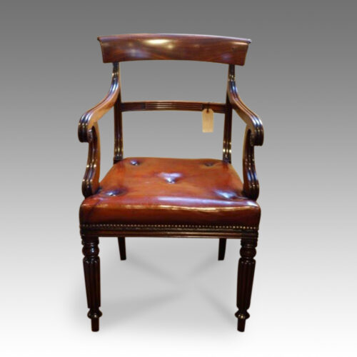 Regency mahogany desk chair