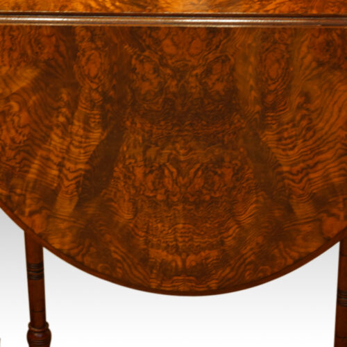 Victorian burr walnut small Sutherland table,3