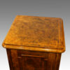 Victorian inlaid walnut bedside cabinet,1