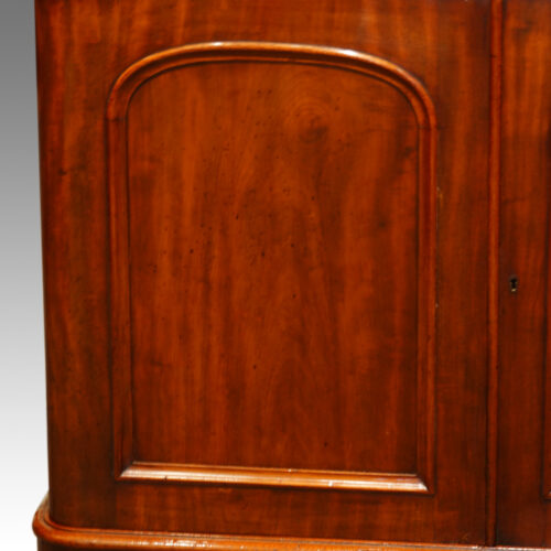 Victorian mahogany glazed cabinet bookcase,2