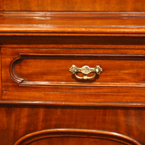 Victorian mahogany glazed cabinet bookcase,5
