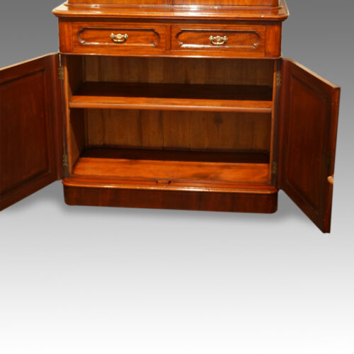 Victorian mahogany glazed cabinet bookcase,6