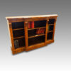 Victorian walnut break-front open bookcase