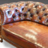 Victorian walnut button-back leather Chesterfield,3