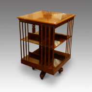 Edwardian large mahogany revolving bookcase