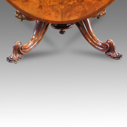 Victorian walnut dining table