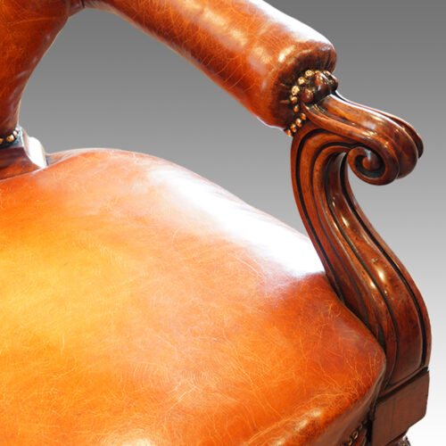 Victorian chair scroll arm