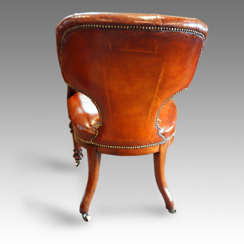 Antique desk chair rear view
