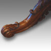 Victorian large walnut loo table leg