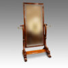 Victorian mahogany cheval mirror