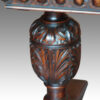 Antique oak refectory draw-leaf dining table carved bulbous