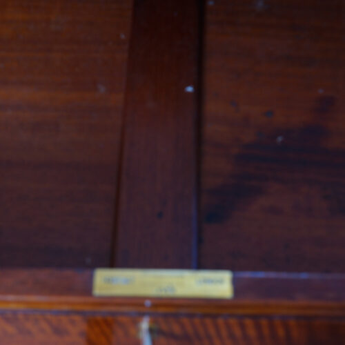 Antique pedestal desk drawer interior