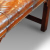 Large leather coffee table stool