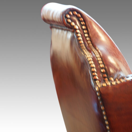 Antique walnut wing chair