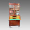 Regency inlaid mahogany secretaire bookcase