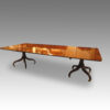 Regency twin pillar mahogany dining table side