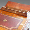 Victorian inlaid walnut Davenport desk detail