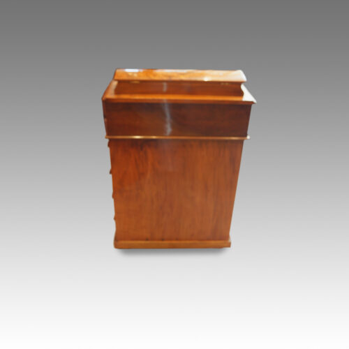 Victorian inlaid walnut Davenport desk rear