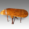 Victorian inlaid walnut Sutherland table flaps up