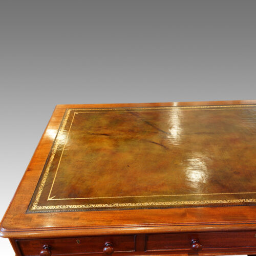 Desk leather top