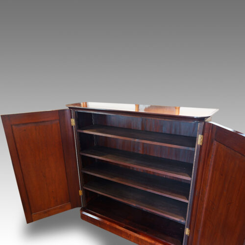 Victorian mahogany 2 door cupboard interior