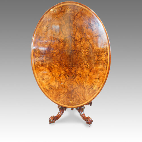 Victorian oval inlaid dining table