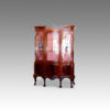 Edwardian claw and ball display cabinet