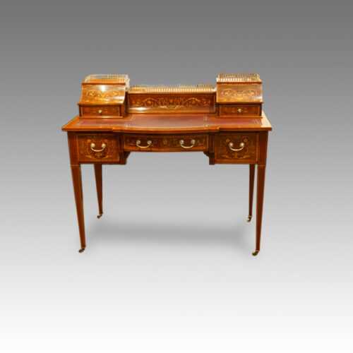 Edwardian inlaid mahogany writing desk