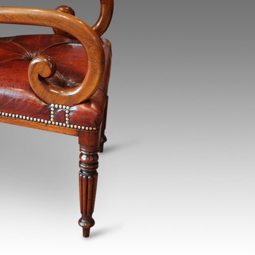 Antique arm-chair side view