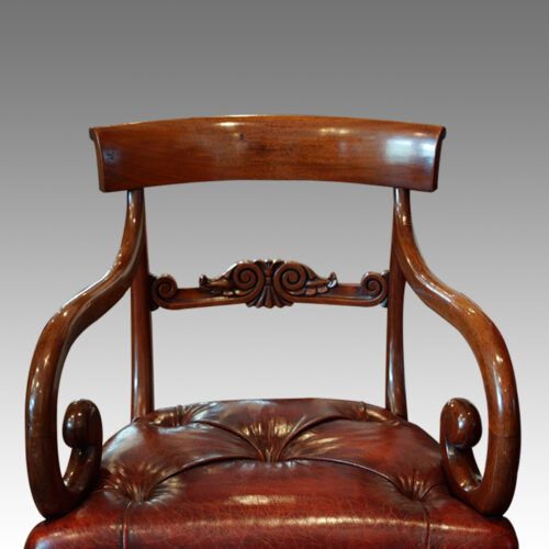 Antique arm-chair back view